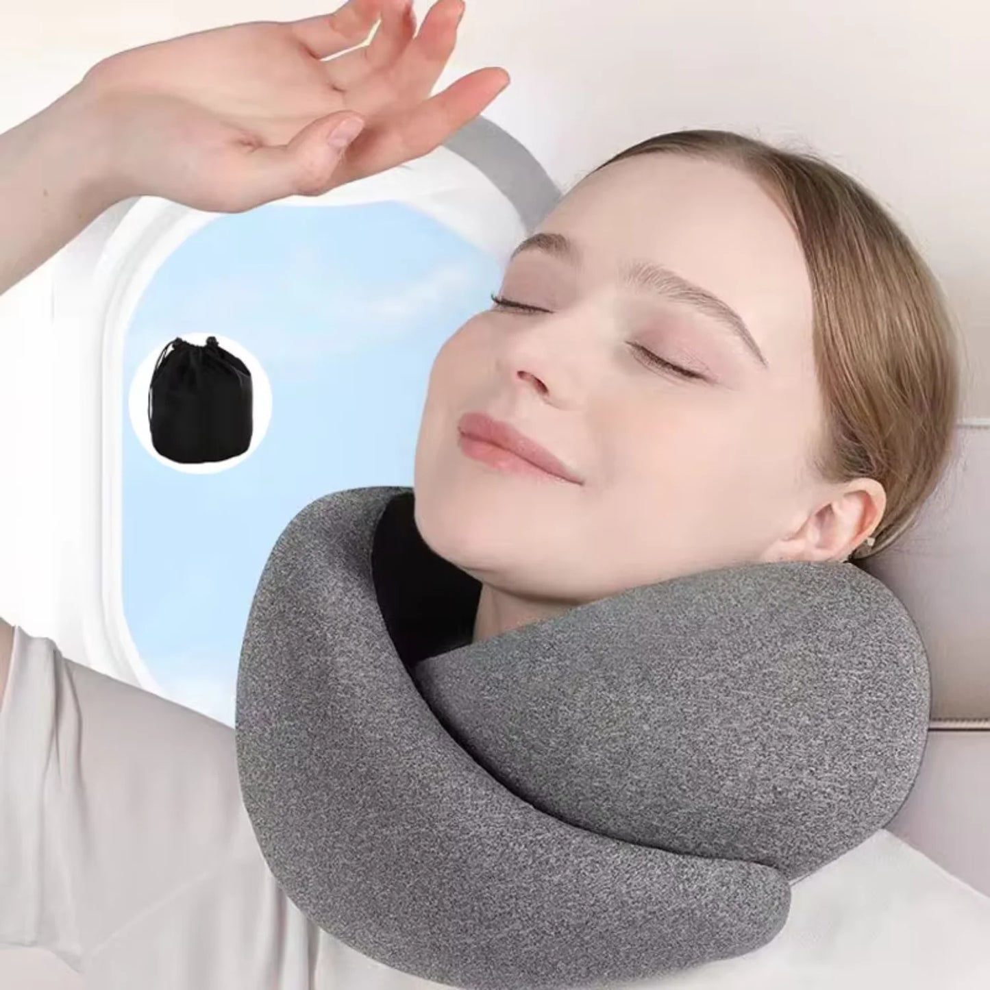 WanderNest Ergonomic Travel Pillow